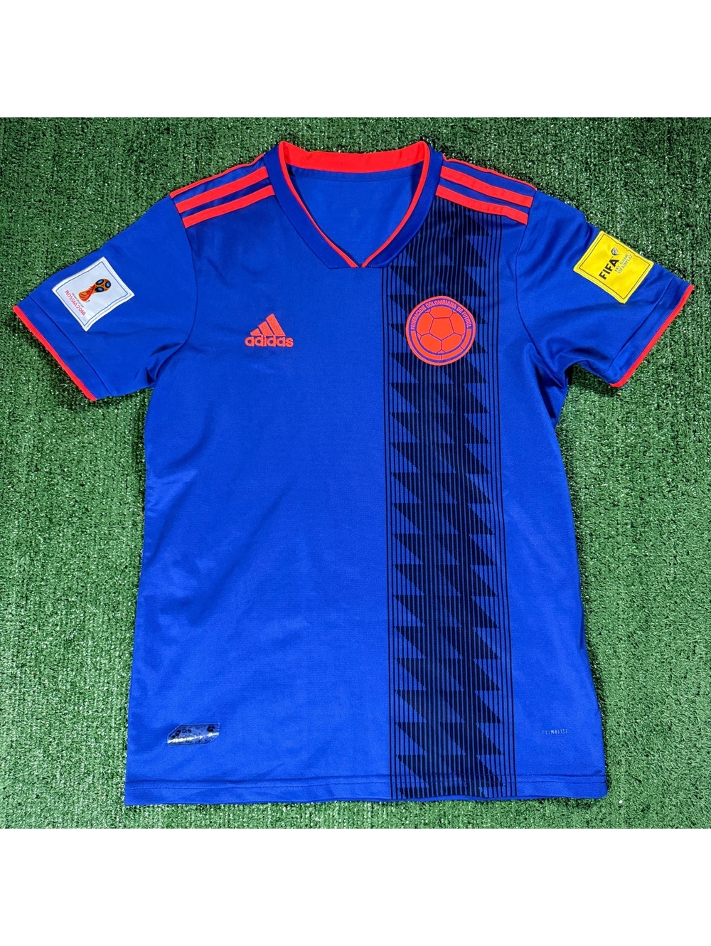 Mens Adidas Colombia 2018 World Cup Home Soccer Jersey Blue Red Size Medium